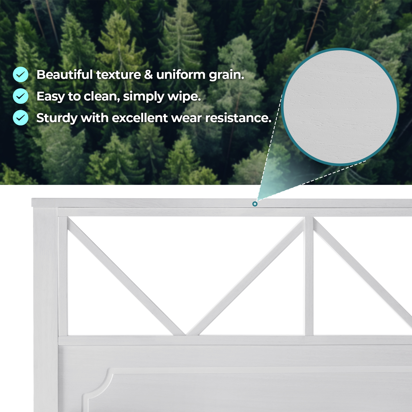 Susalt Queen Bed Frame with Headboard, Wood Platform Bed Frame