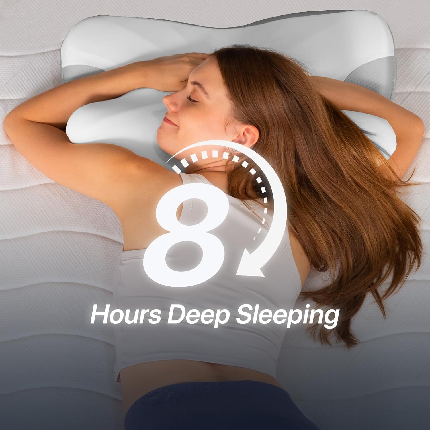 Susalt Cervical Neck Pillow for Sleeping & Pain Relief, Ergonomic Bed Pillow Memory Foam Pillows with Cooling Pillowcase for Side, Back Stomach Sleepers