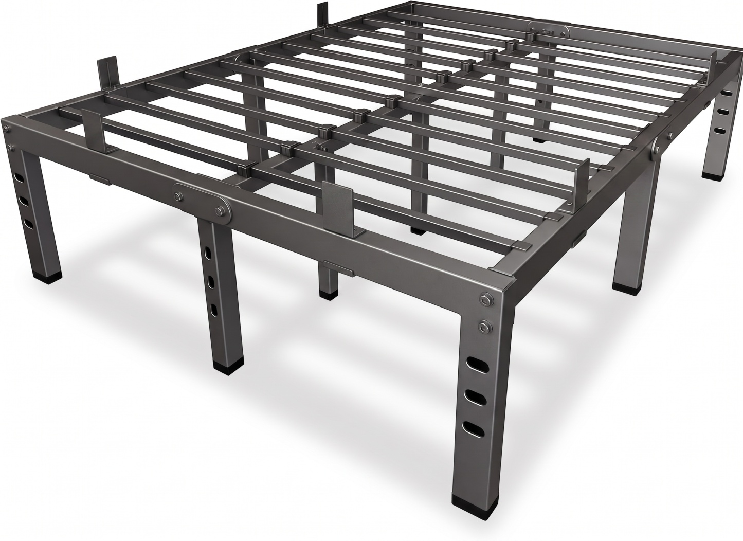 14 inch Queen Bed Frame , Upgraded Metal Platform Bed Frame Queen Size with Non-Slip Baffles, Heavy Duty Steel Slats Support, Noise Free, Easy Assembly, No Box Spring Needed