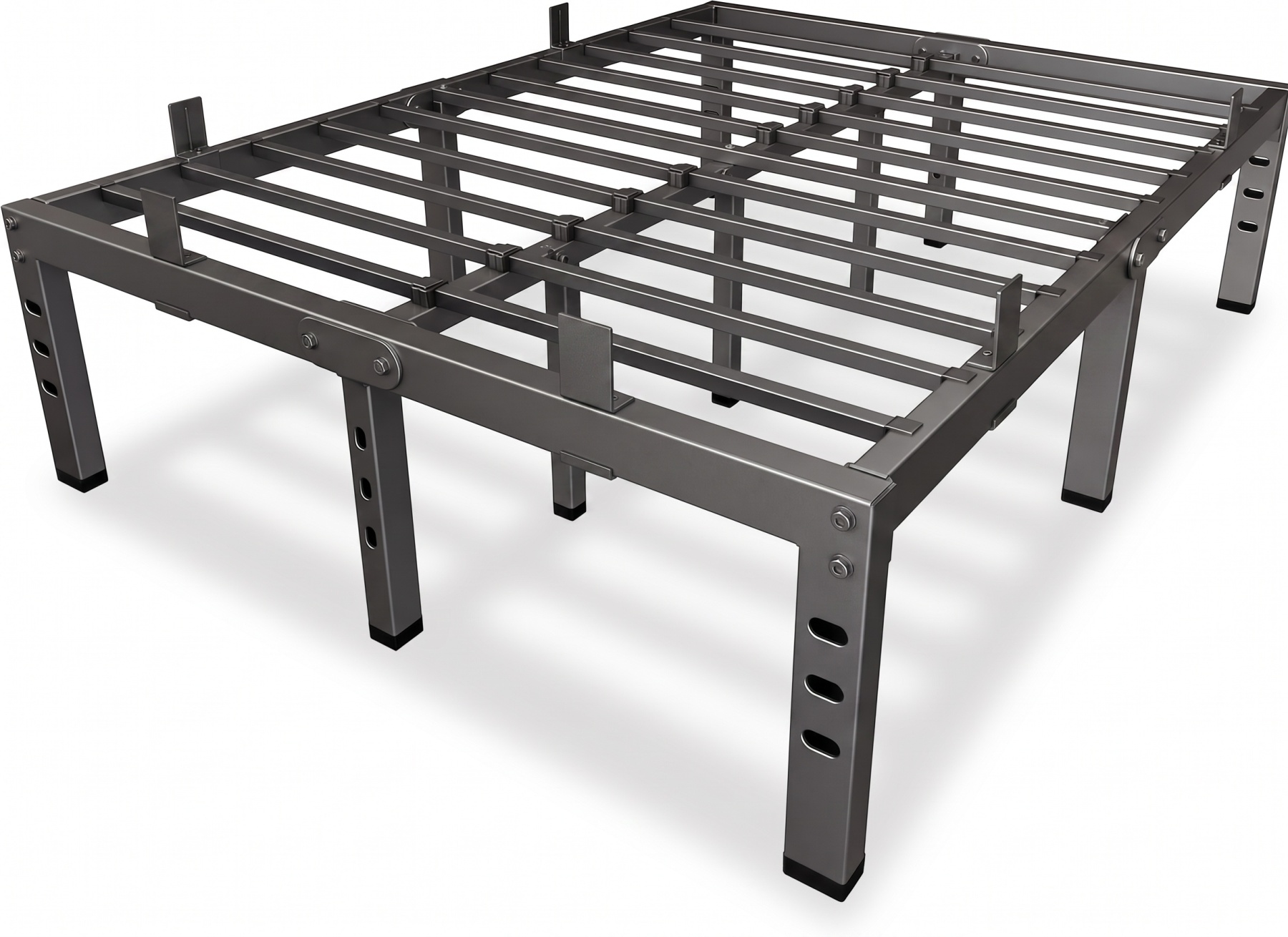 14 inch Queen Bed Frame , Upgraded Metal Platform Bed Frame Queen Size with Non-Slip Baffles, Heavy Duty Steel Slats Support, Noise Free, Easy Assembly, No Box Spring Needed