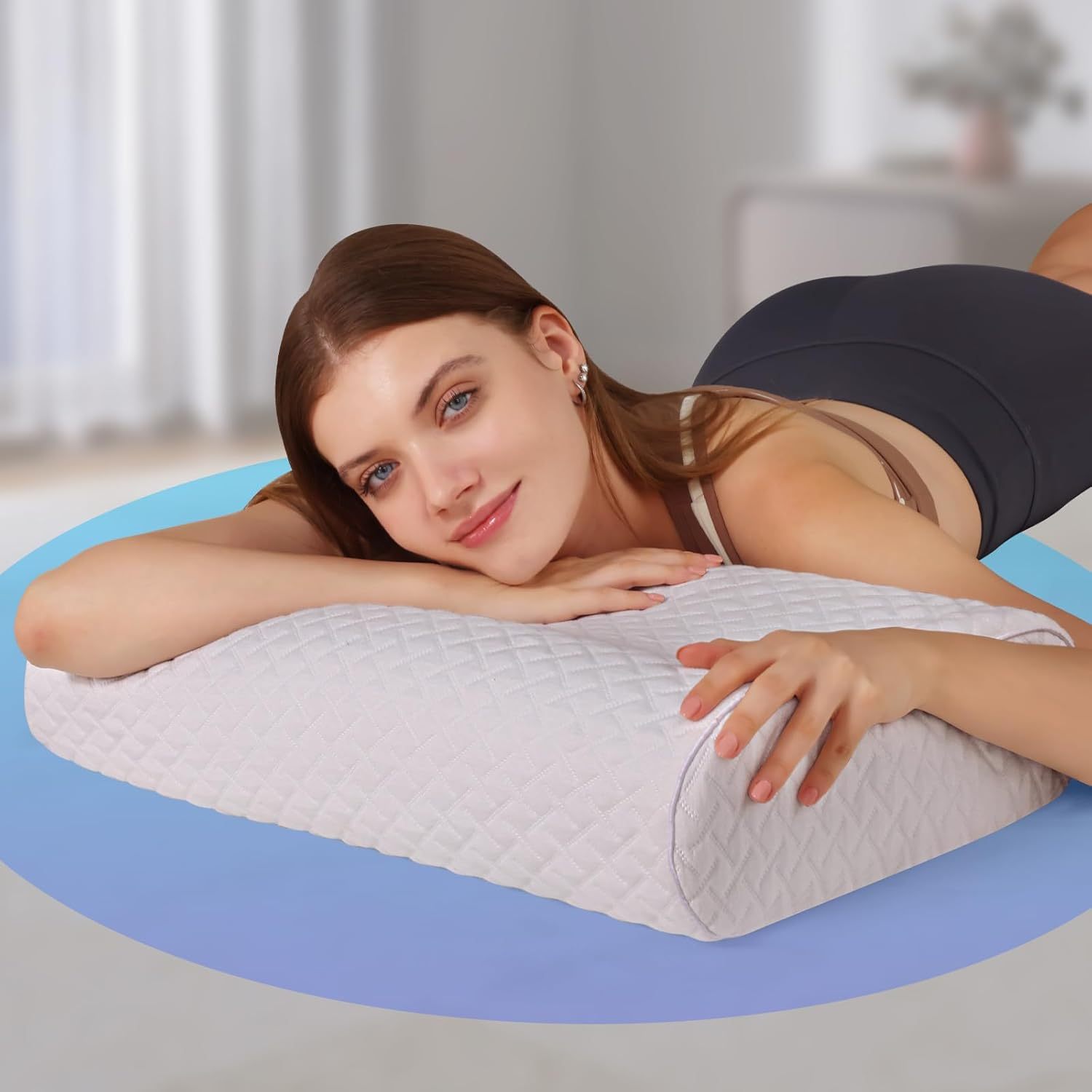 Susalt Cervical Neck Pillow for Sleeping & Pain Relief, Ergonomic Bed Pillow Memory Foam Pillows