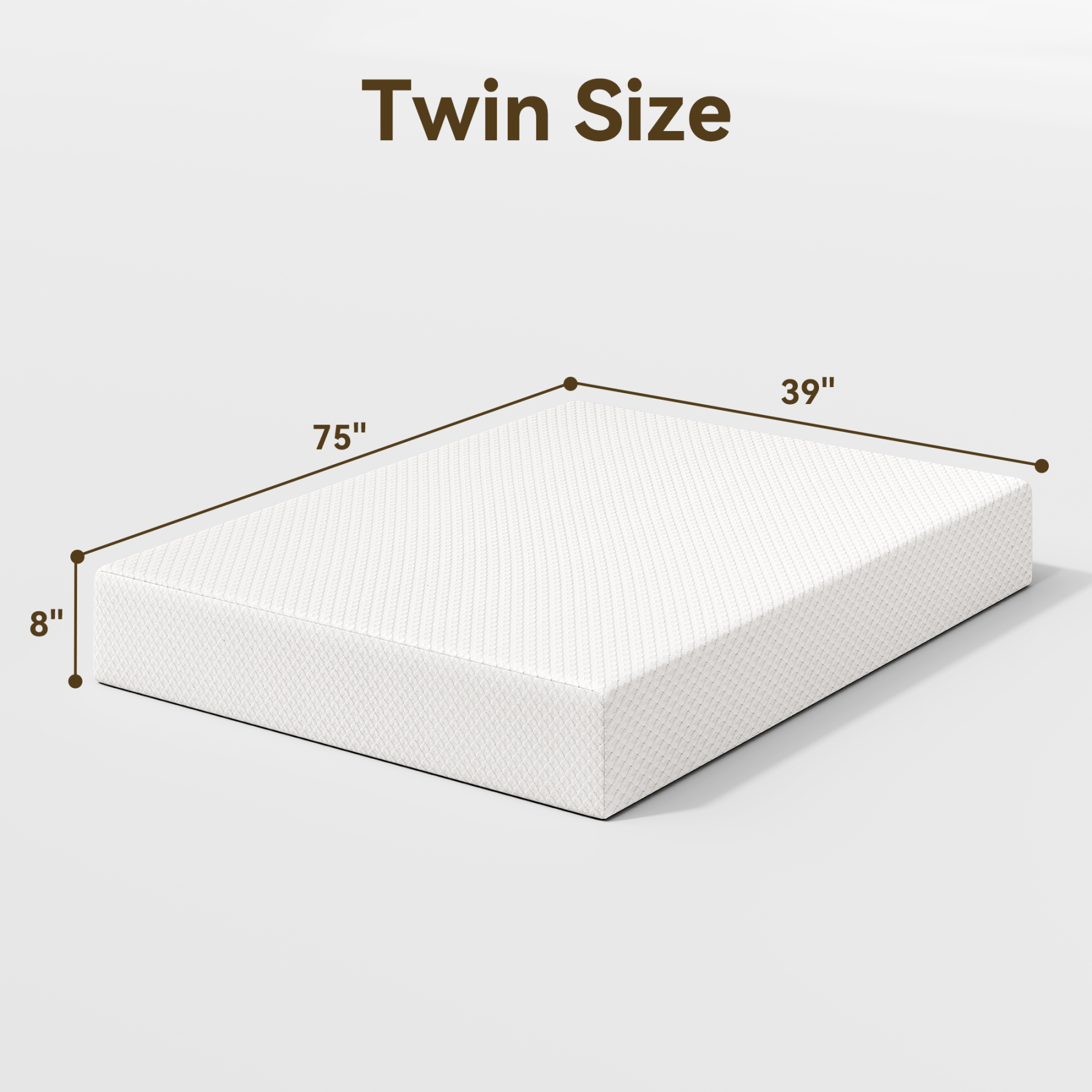 Sailvan Twin Mattress in a Box,Twin Bed Mattress 6/8 inch,Twin Memory Foam Mattress, Twin Size Medium Firm Mattress ,Washable Cover, Pressure Relief
