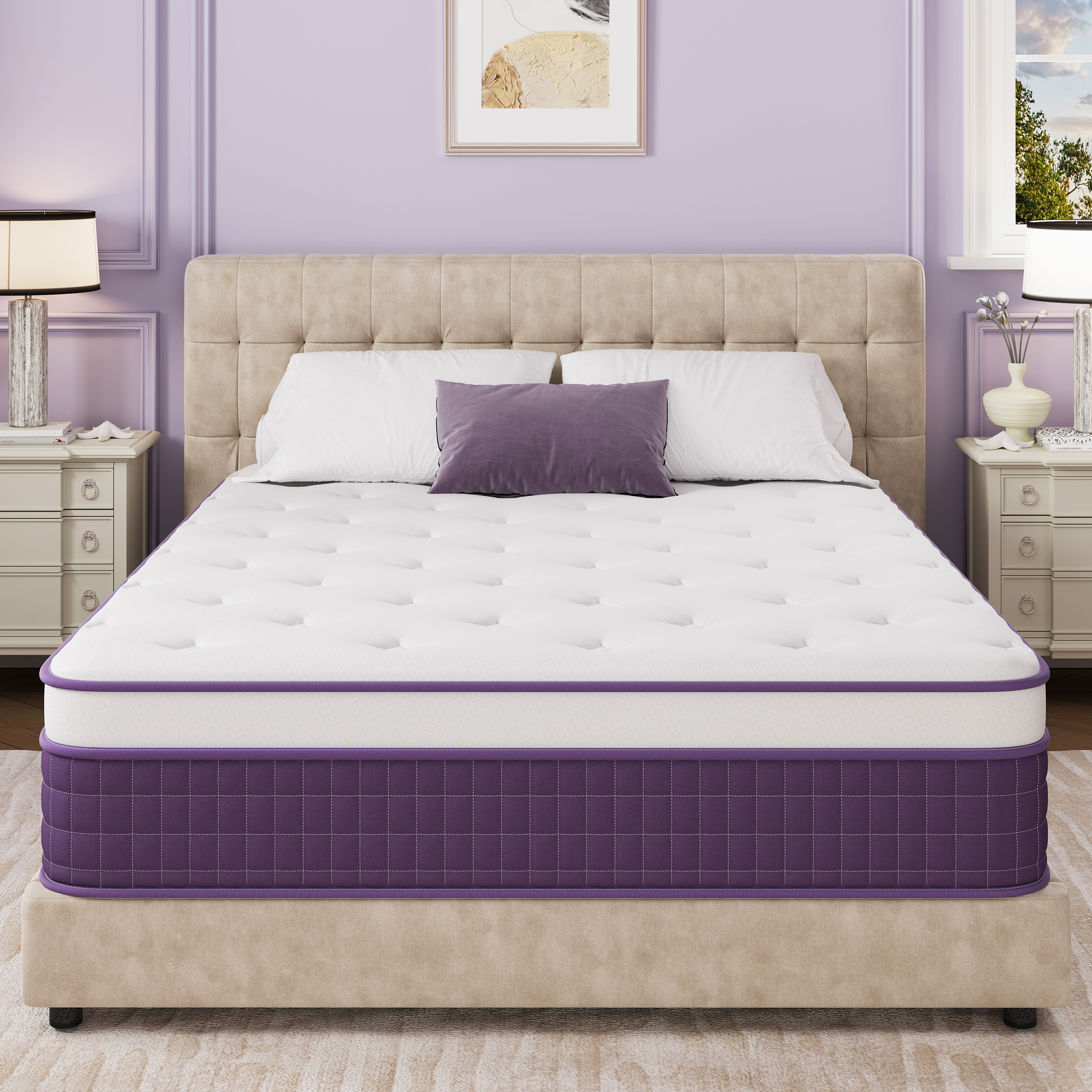 Sailvan Full Mattress, 12 Inch Hybrid Full Size Mattress in a Box with Memory Foam, Individually Pocket Springs Mattress, Medium Firmness for Pressure Relief, CertiPUR-US