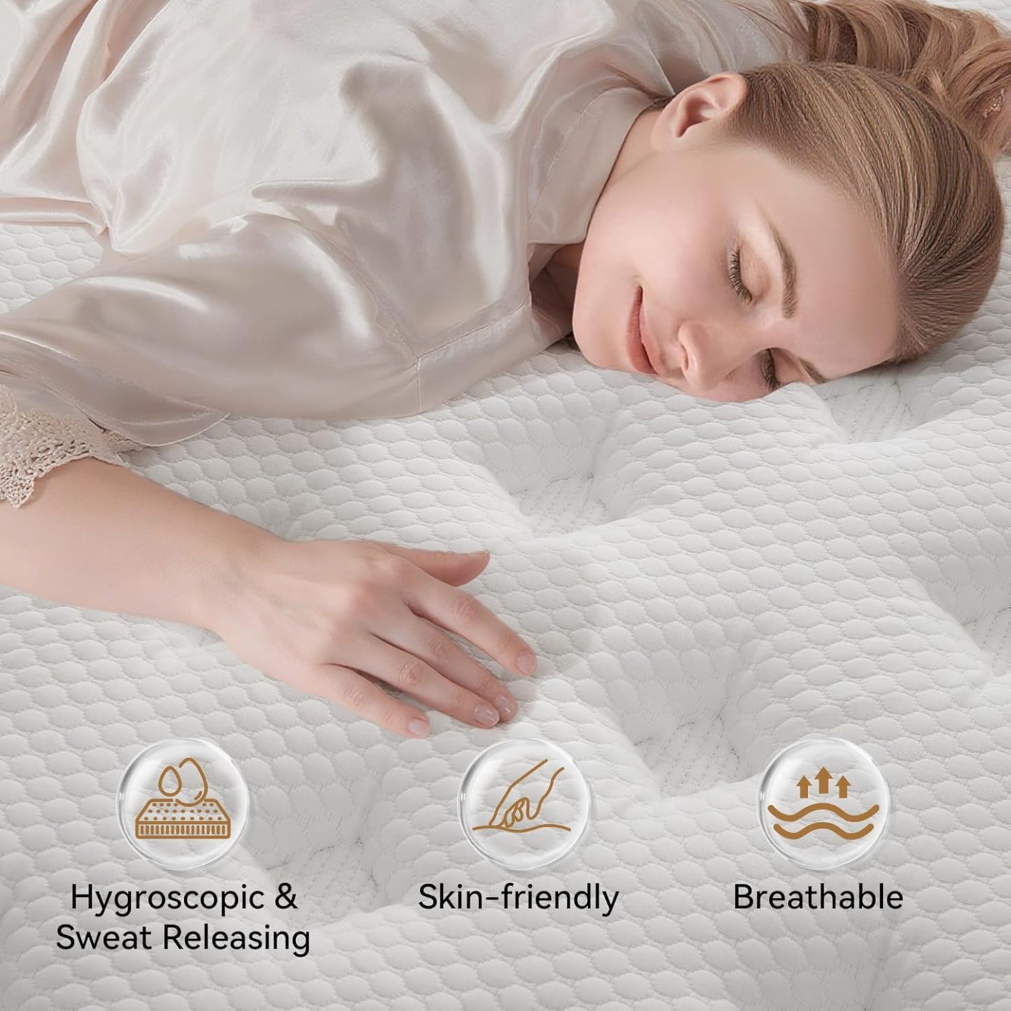12 Inch Hybrid Queen Mattress in a Box, Mattress Queen Size With Memory Foam and Independent Pocket Springs, Strong Edge Support, Release Pressure
