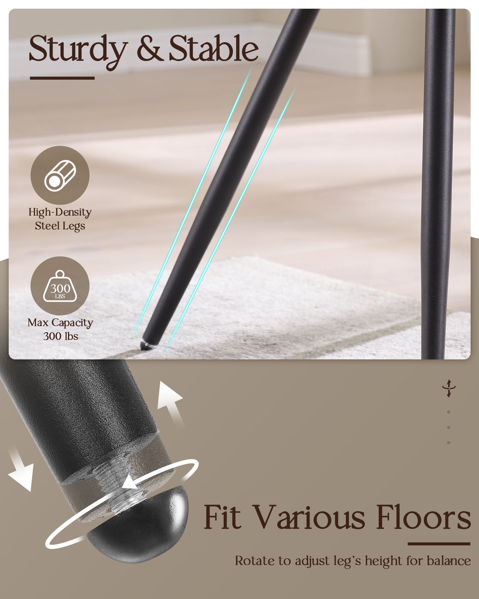 Dining Chair Set of 4, Upholstered Kitchen & Dining Room Chairs Tufted Accent Chairs with Rattan Backrest & Lamb Fleece Fabric Cushion, Wingback Dining Room Seat