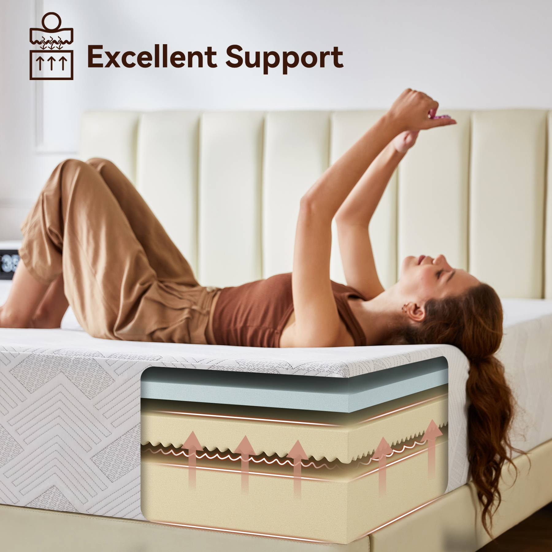 Sailvan Queen Mattress,12 Inch Queen Size Mattresses in a Box,Memory Foam Mattress ,for Motion Isolation&Lumbar Support & Pressure Relief,Medium Firm