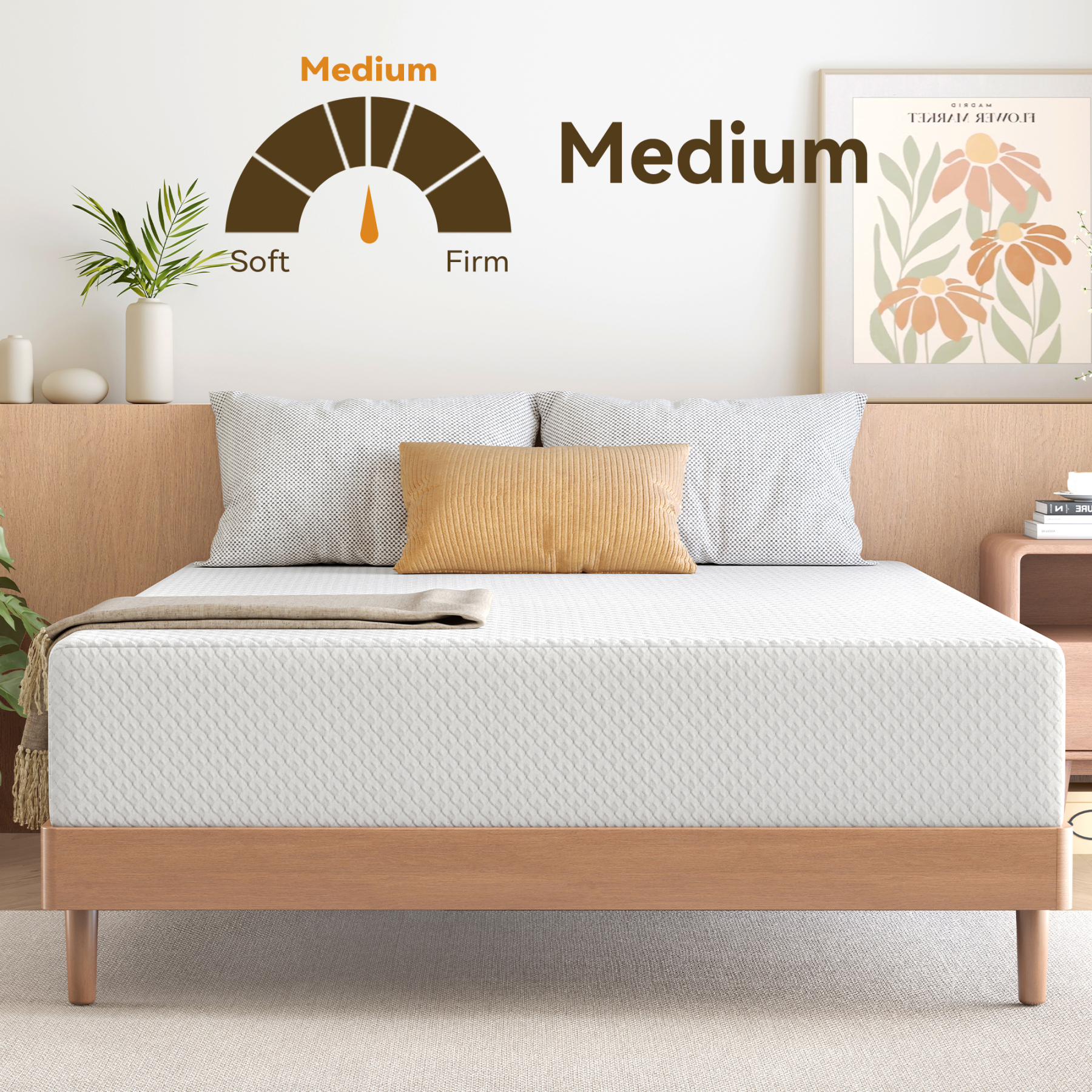 Sailvan Twin Mattress in a Box,Twin Bed Mattress 6/8 inch,Twin Memory Foam Mattress, Twin Size Medium Firm Mattress ,Washable Cover, Pressure Relief