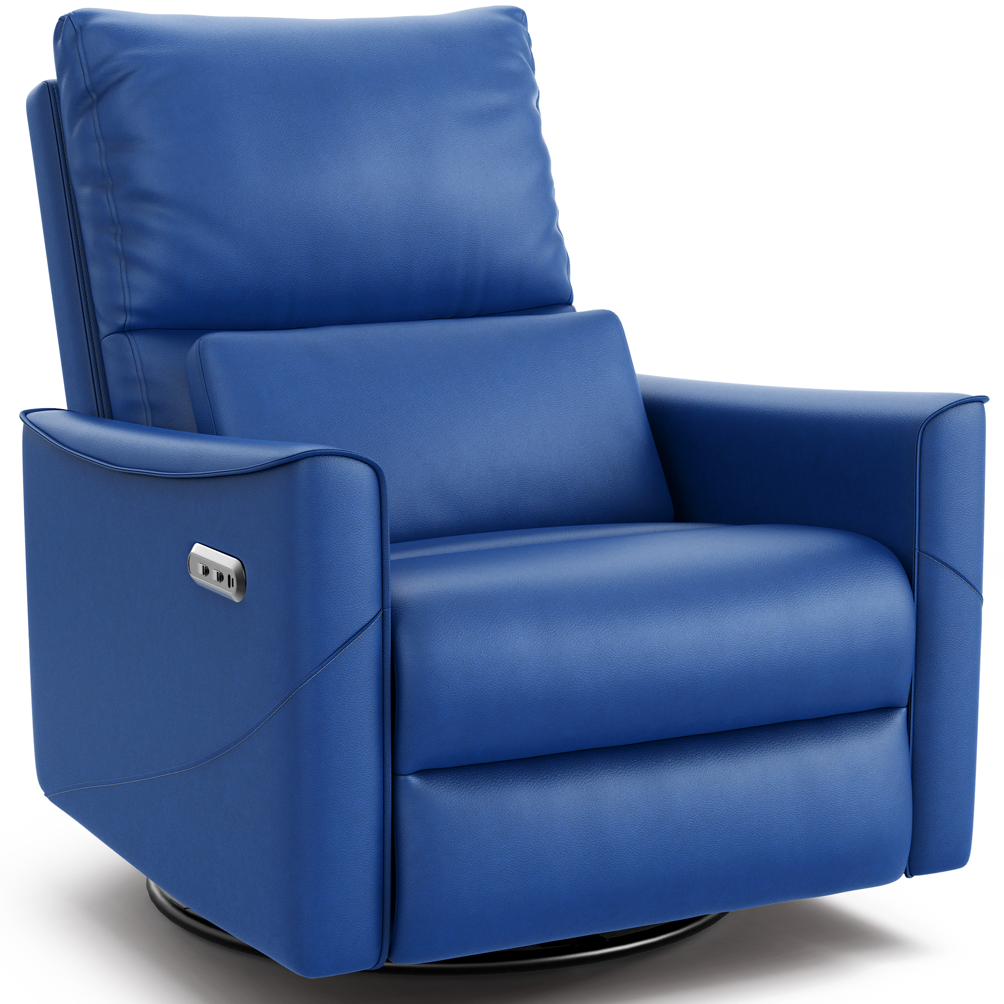 Susalt Power Swivel Rocker Recliner Chair for Adults, Upholstered Faux Leather Glider Nursery Recliner, Electric Recliner with USB Type-C Ports, for Living Room, Office