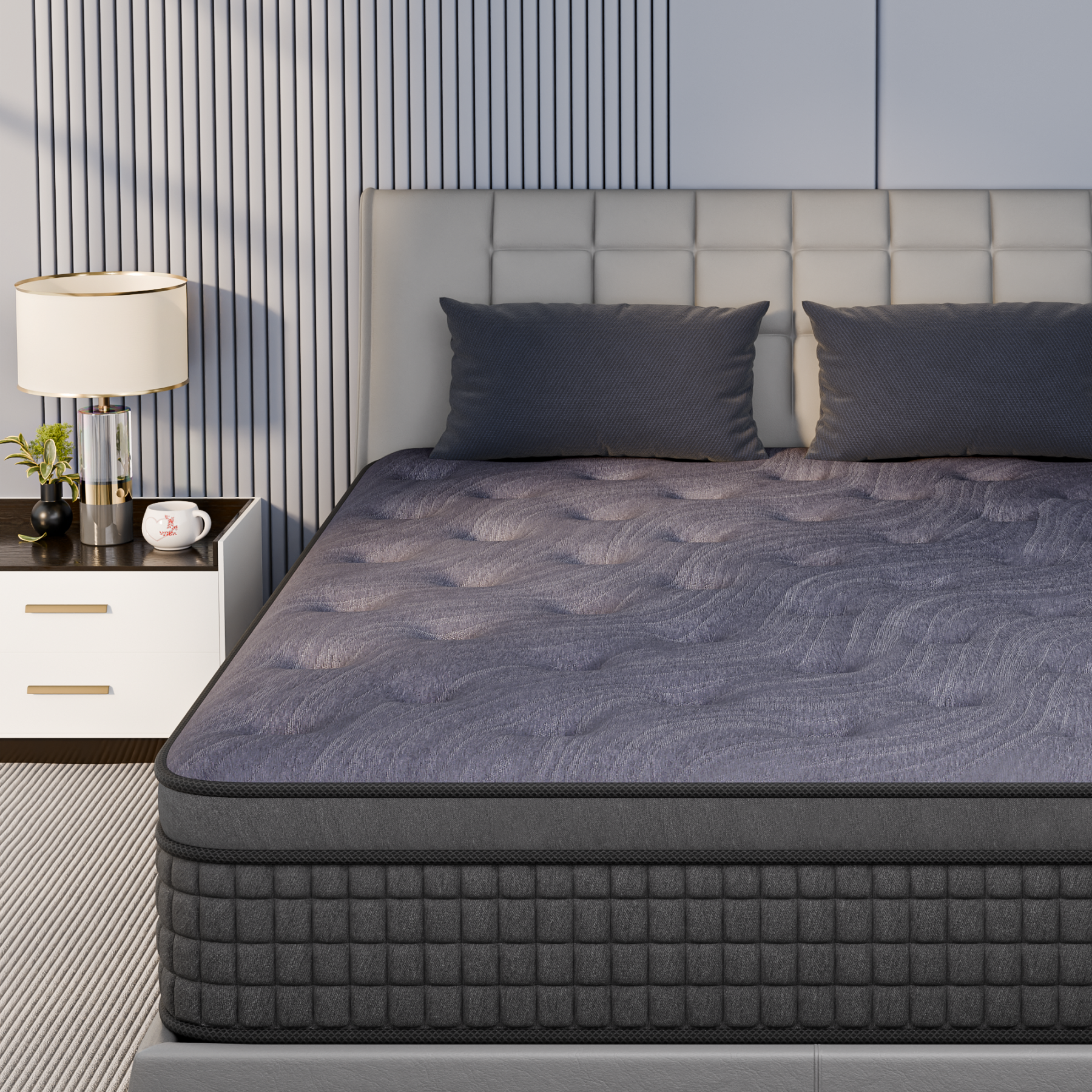 Queen Mattress 12 Inch Hybrid Mattress in a Box with Memory Foam, Sing