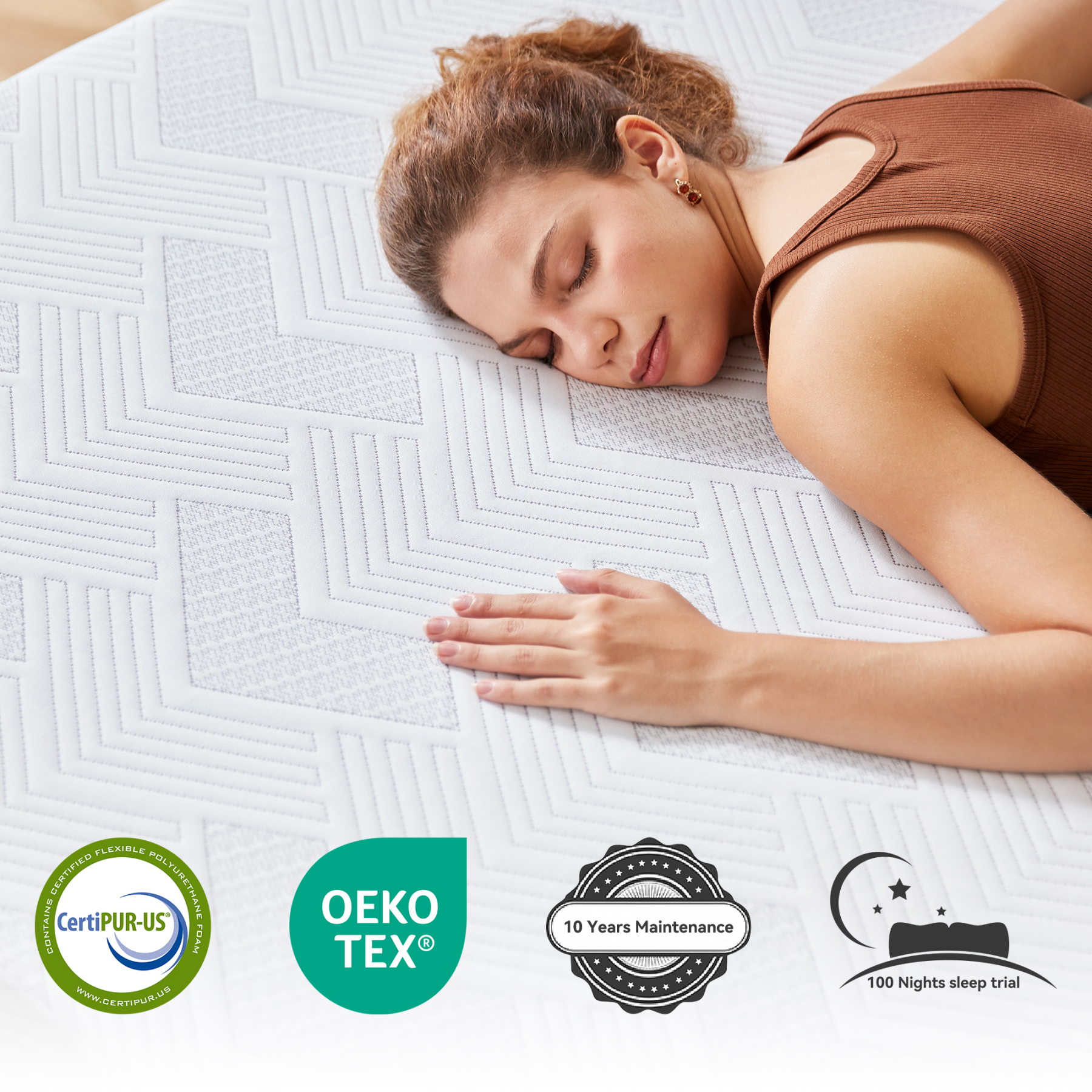 Sailvan Queen Mattress,12 Inch Queen Size Mattresses in a Box,Memory Foam Mattress ,for Motion Isolation&Lumbar Support & Pressure Relief,Medium Firm