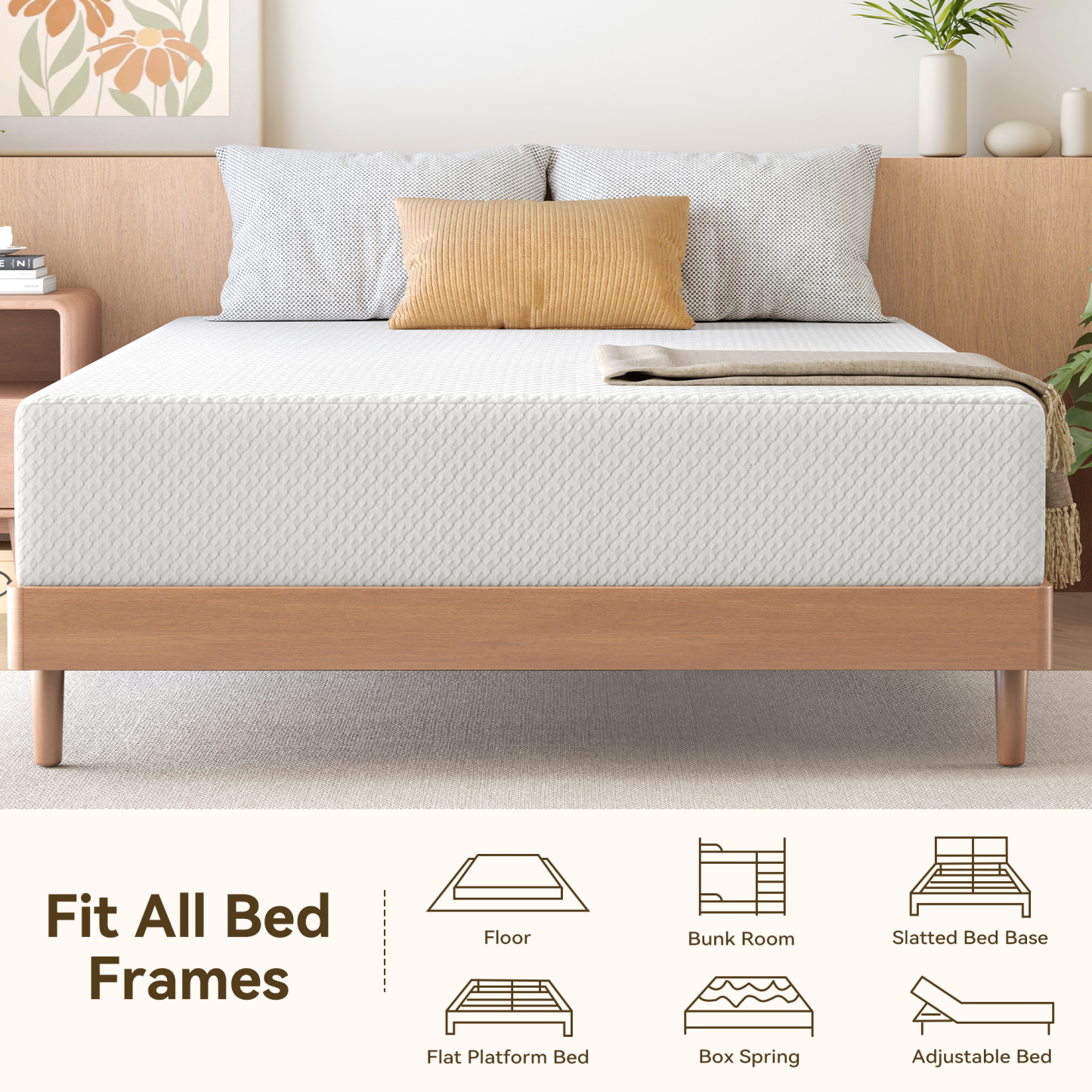 Sailvan Twin Mattress in a Box,Twin Bed Mattress 6/8 inch,Twin Memory Foam Mattress, Twin Size Medium Firm Mattress ,Washable Cover, Pressure Relief