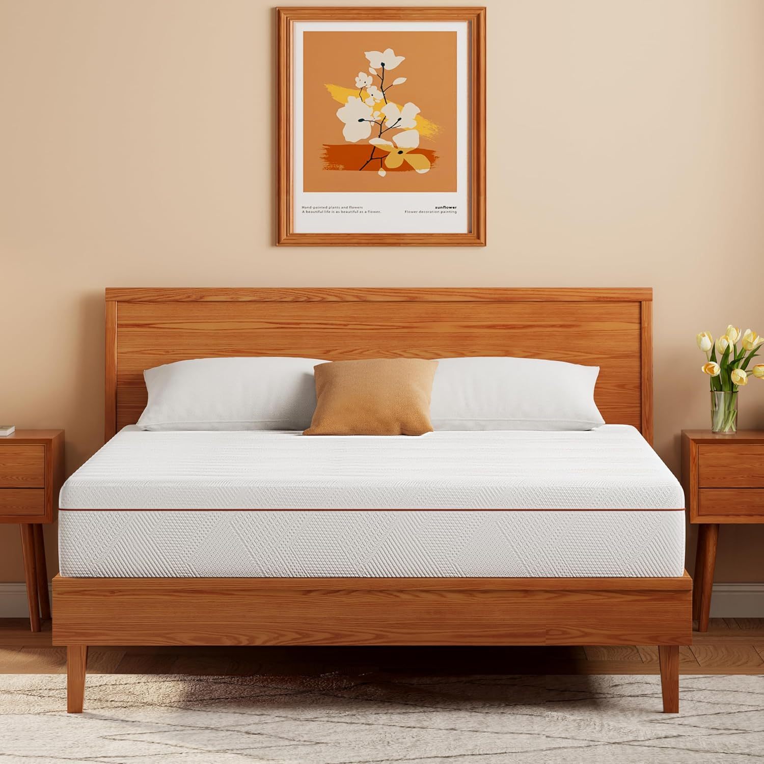 10 Inch Queen Mattress, Gel Memory Foam Mattress for Pressure Relief, Medium Firm Mattress with Washable Cover, CertiPUR-US Certified, Queen Size Bed Mattress in a Box