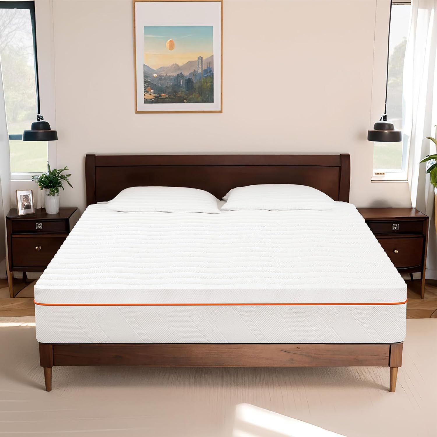 10 Inch Queen Mattress, Gel Memory Foam Mattress for Pressure Relief, Medium Firm Mattress with Washable Cover, CertiPUR-US Certified, Queen Size Bed Mattress in a Box