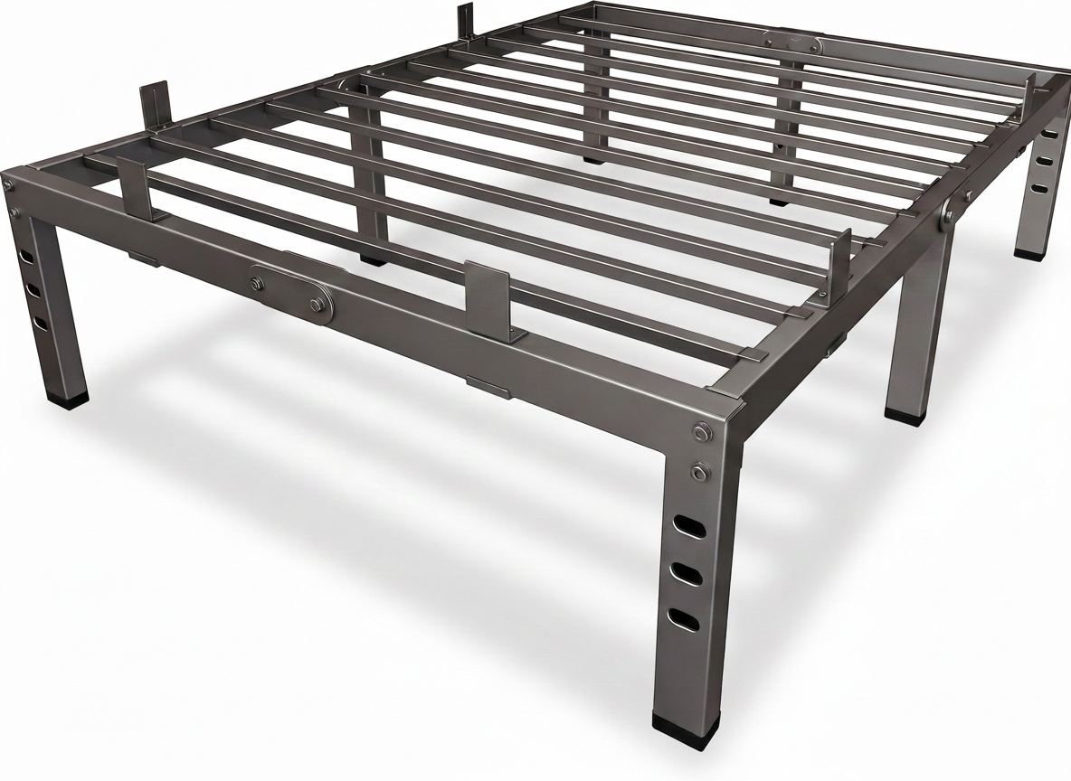 Sailvan 14 inch Queen Bed Frame, Heavy Duty Metal Platform Queen Size with Large Under Bed Storage Space and Non-Slip Stoppers, Noise-free,No Box Spring Needed