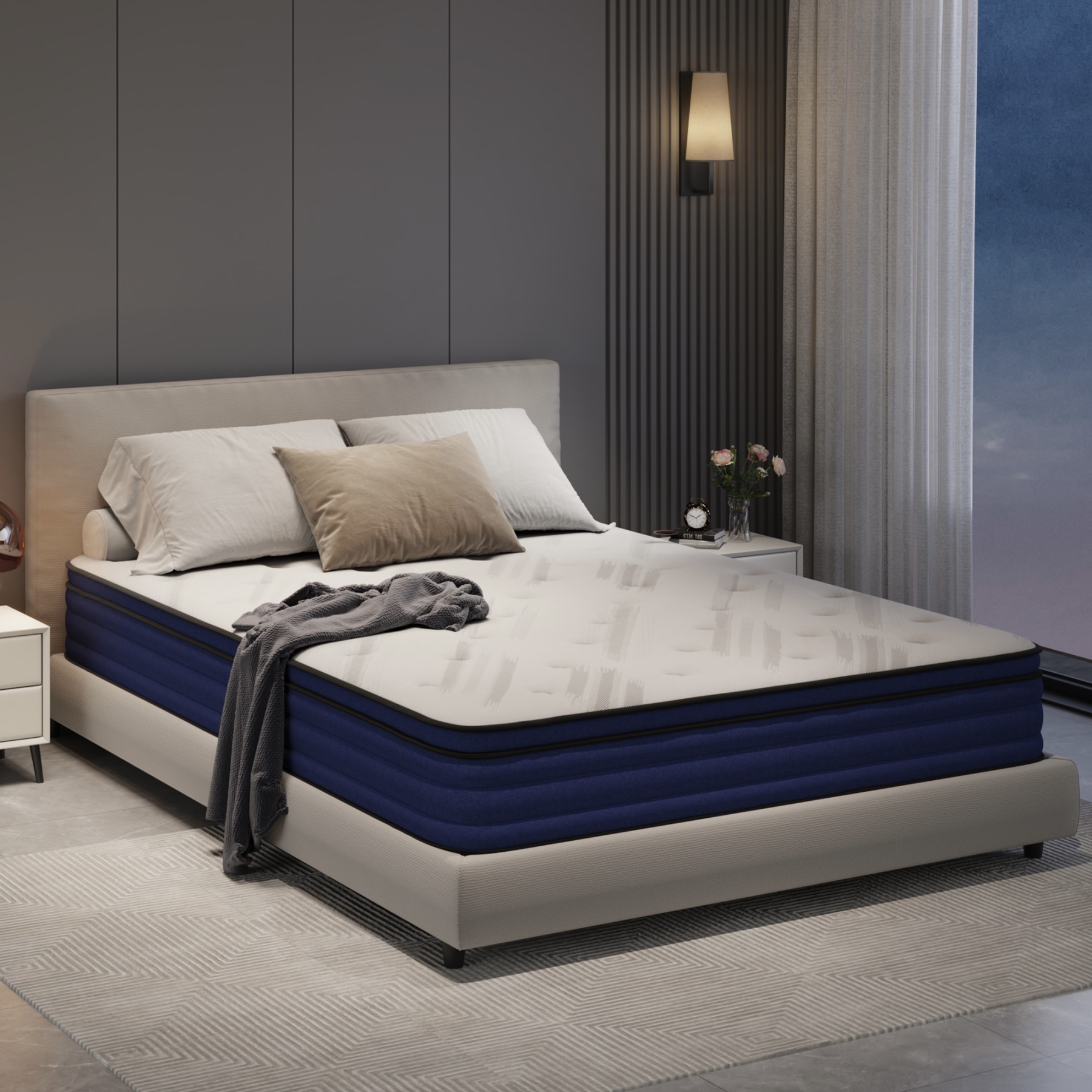 Susalt 10 Inch Mattress, Hybrid Mattress Memory Foam Mattress in a Box