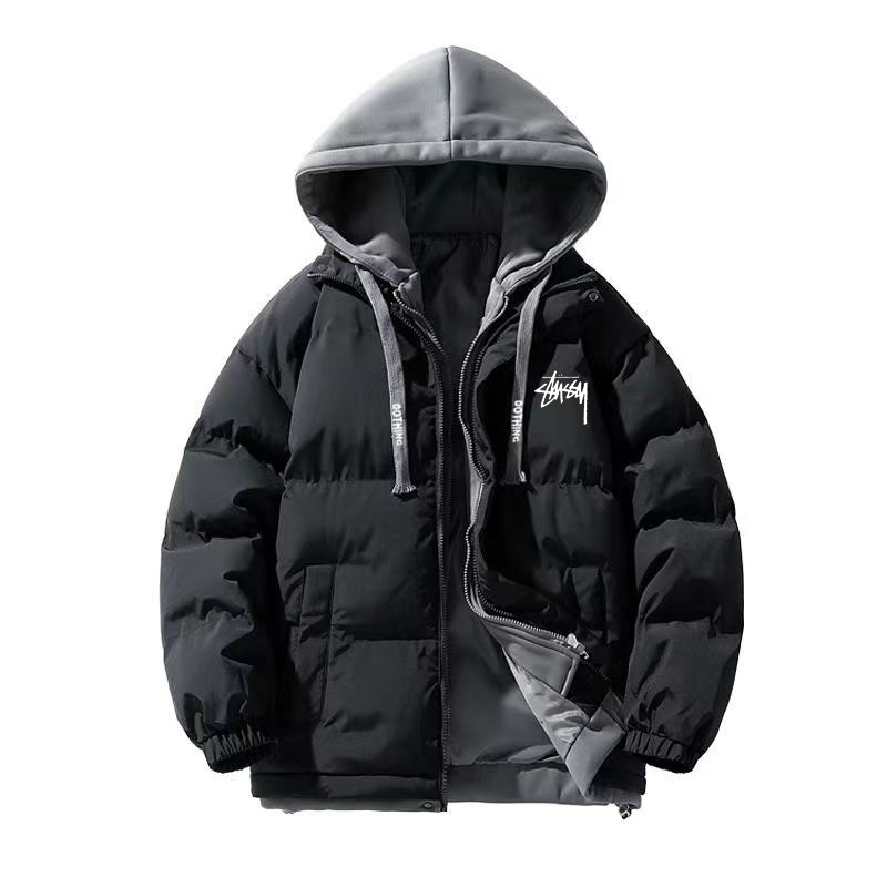 【1ヶ月限定のイベントで、価格は史上最安値！】人気STUSSY パーカー＆パンツ＆ベスト三点セットSTUSSY フード付きダウンジャケット ～防風・防水・防寒（ユニセックス）