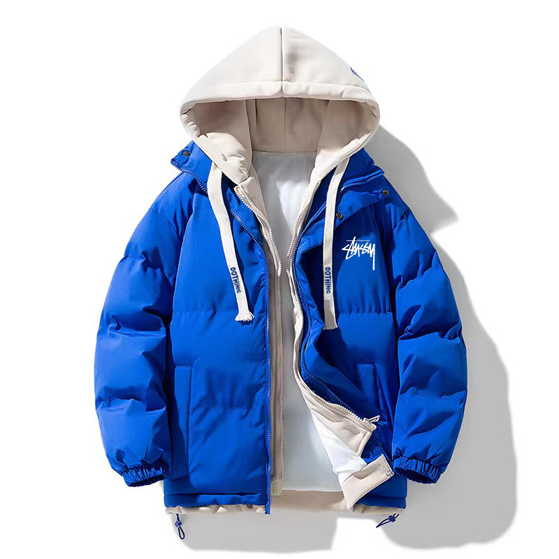 【1ヶ月限定のイベントで、価格は史上最安値！】人気STUSSY パーカー＆パンツ＆ベスト三点セットSTUSSY フード付きダウンジャケット ～防風・防水・防寒（ユニセックス）