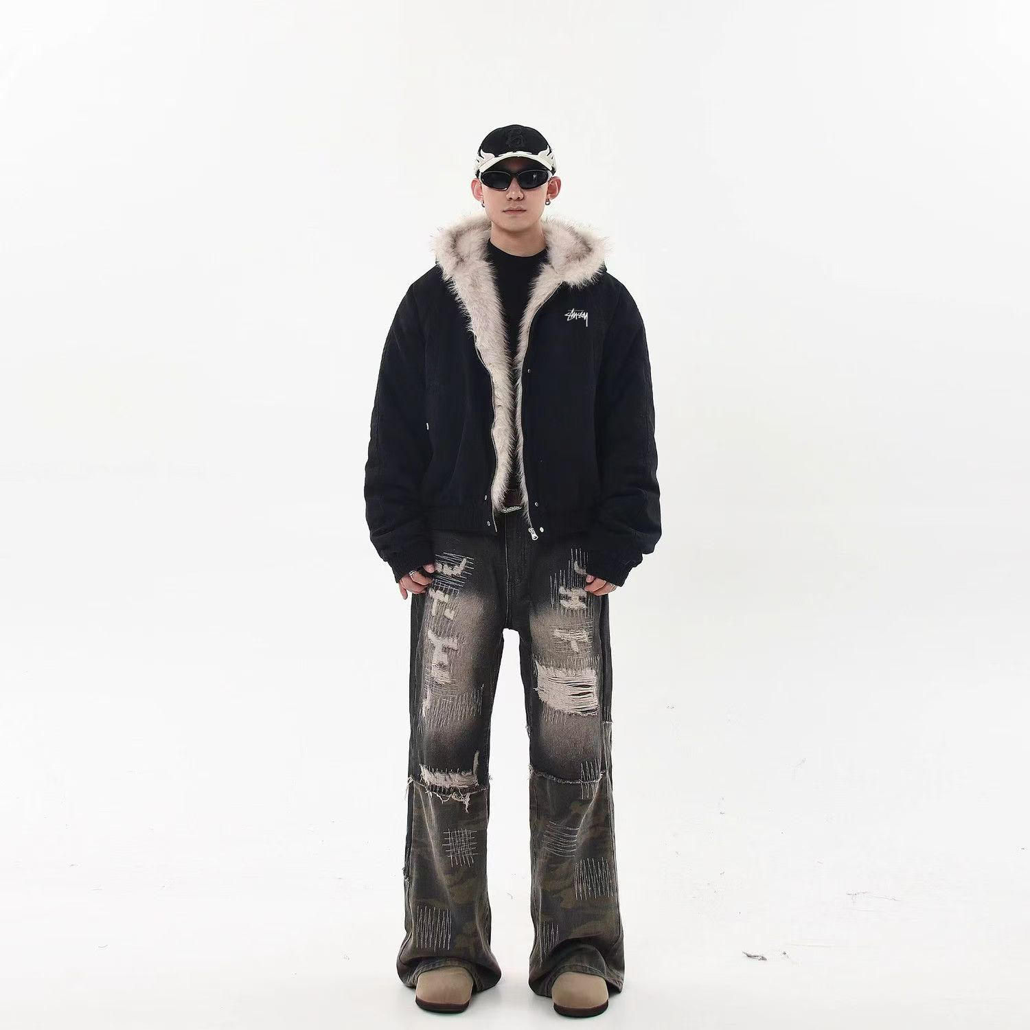 【特別割引価格】STUSSY American retro trendy hooded down jacket（ユニセックス）