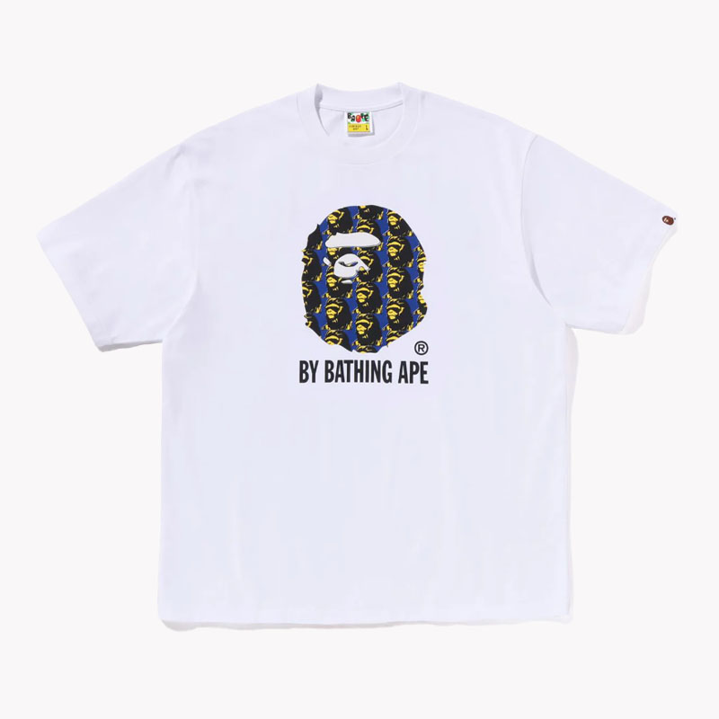 BAPE APE HEAD PATTERN BY BATHING APE RELAXED FIT TEE MENS