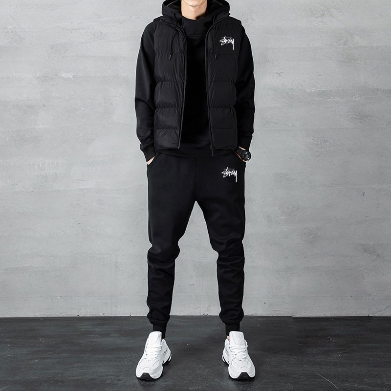 【1ヶ月限定のイベントで、価格は史上最安値！】人気STUSSY パーカー＆パンツ＆ベスト三点セット