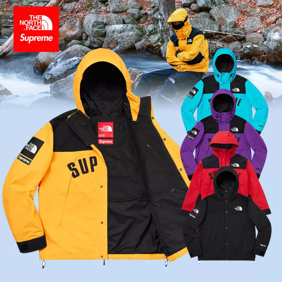 SUPREME×THE NORTH FACE MOUNTAIN PARKA 19SS 男女兼用 ジャケット BLACK YELLOW PUR