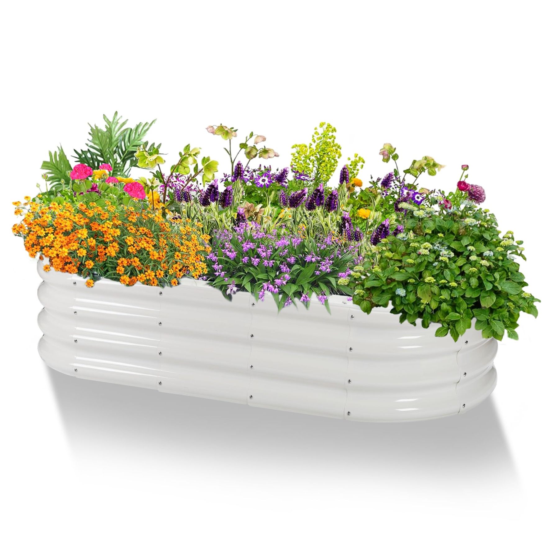 レイズドベッド 家庭菜園 亜鉛メッキ 幅150×奥行60×高さ28cm ガーデンベッド プランター 大型 ガーデンフレーム 屋外 ガーデンボックス ガーデニング 金属製 レイズドガーデンベッド 野菜 花 果物栽培用 花壇 組立簡単 腐敗にくい 耐久性