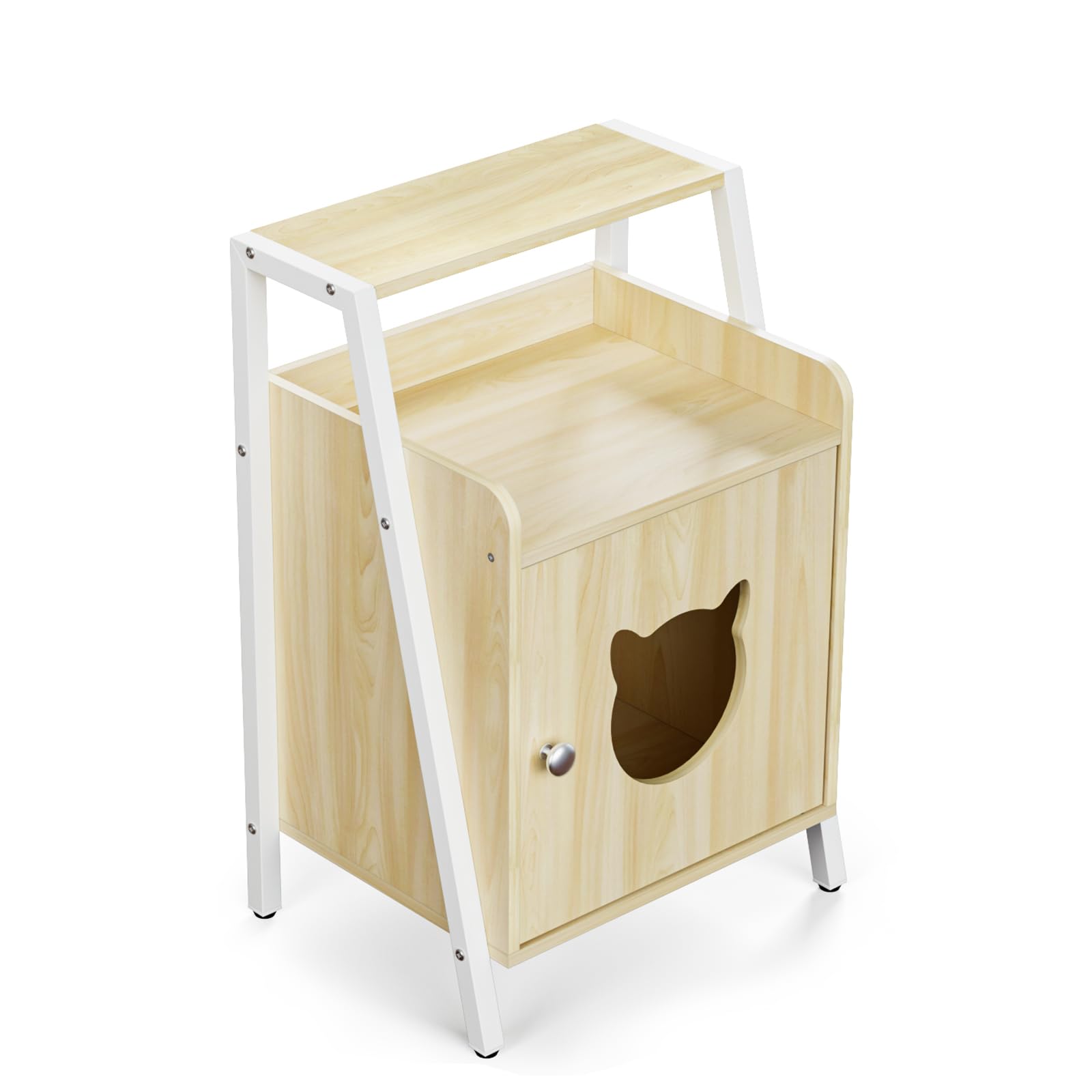 DEWEL サイドテーブル ナイトテーブル サイドワゴン ベッドサイドテーブル 収納 多用途 ベッド周り収納 玄関収納 ベッド横 おしゃれ 組立簡単 リビング ベッドルーム 木製 一人暮らし 木目調 高さ60×幅42.5×奥行30cm