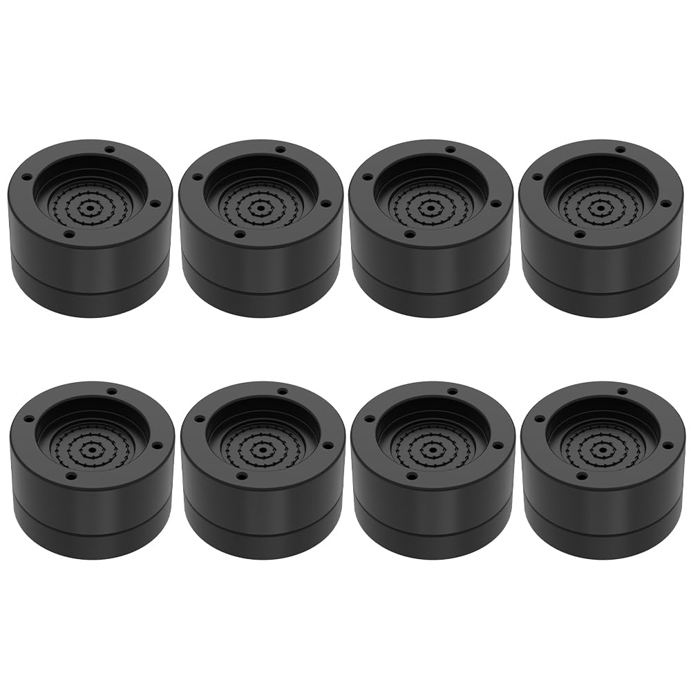 DEWEL 洗濯機用防振ゴム足 8個セット 洗濯機防振パッド 防振パッド 8個入り 家電家具用増高足 高さ調節 ノイズ低減 騒音防止 重ねて
