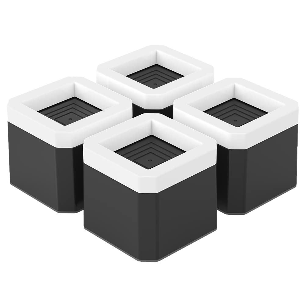 DEWEL 洗濯機かさ上げ台 高さ調節 洗濯機 冷蔵庫 ソファー こたつ用置き台 4個セット 防振防音ゴムマット 振動 異音吸収 滑り止め 床に傷防止