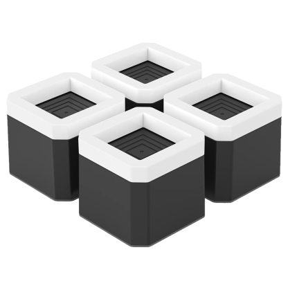 DEWEL 洗濯機かさ上げ台 高さ調節 洗濯機 冷蔵庫 ソファー こたつ用置き台 4個セット 防振防音ゴムマット 振動 異音吸収 滑り止め 床に傷防止