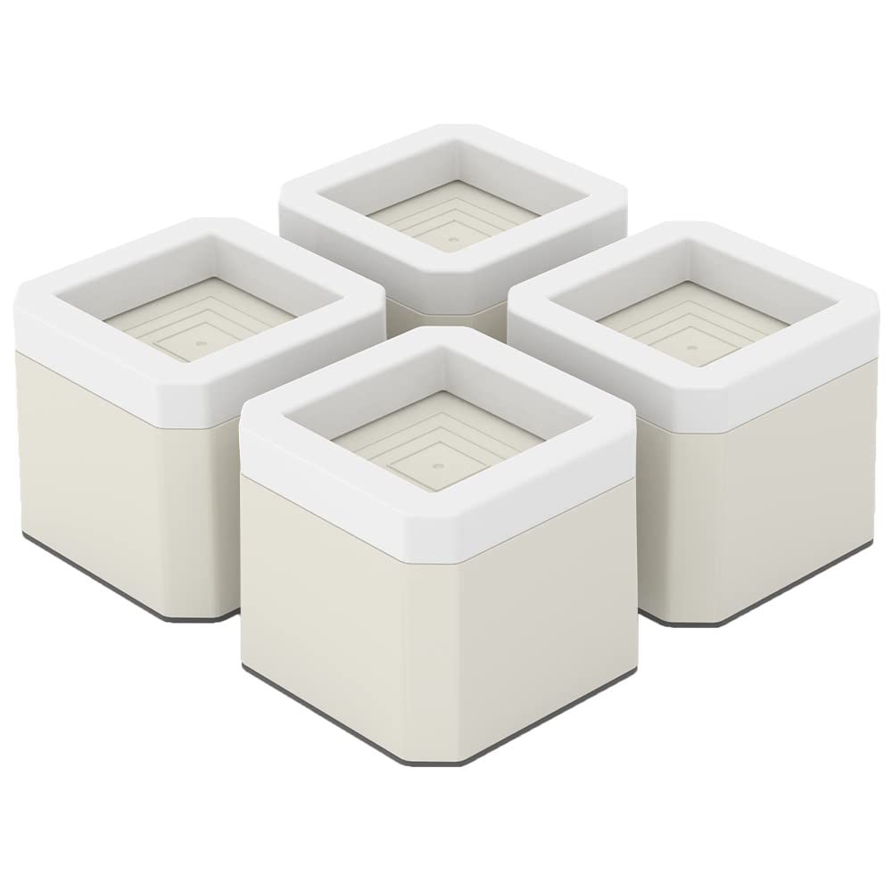 DEWEL 洗濯機かさ上げ台 高さ調節 洗濯機 冷蔵庫 ソファー こたつ用置き台 4個セット 防振防音ゴムマット 振動 異音吸収 滑り止め 