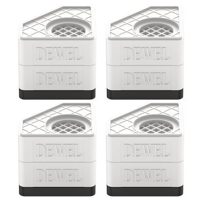 DEWEL かさ上げ台 防振ゴム 高さ調節 二層4個入り 耐荷重500kg 洗濯機置き台 大型家電対応 防振タイプ 振動騒音吸収 滑り止め 水たまり防止 安定性 耐久性 洗濯機 台 乾燥機 ソファー
