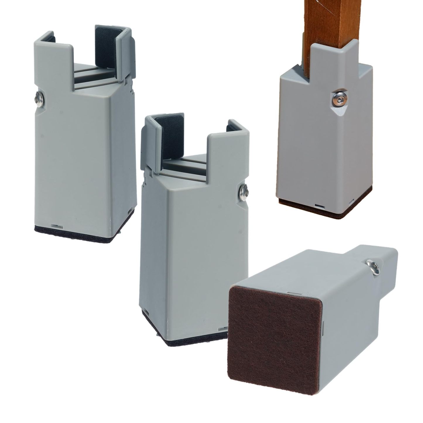 DEWEL 椅子継ぎ足 テーブル継ぎ足し高さを上げる こたつ継ぎ足 4個セット家具脚 テーブル脚台 テーブル高さ調整器具 こたつ足 高さ50mm/100mm (高さ10CM)