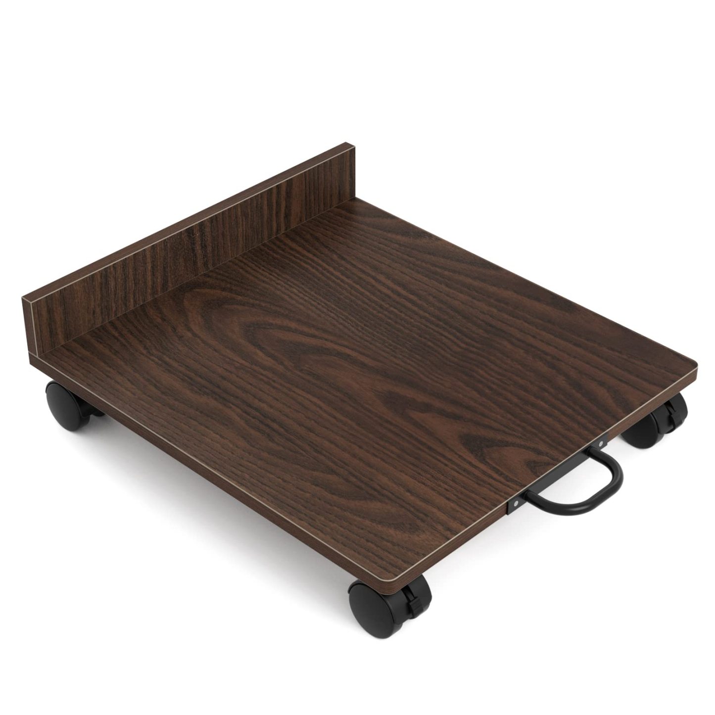 DEWEL プリンター台 CPUスタンド 移動可能 幅42×奥行46cm 耐荷重30kg 足元収納 PCスタンド キャスター付き台車 PCワゴン PC収納ボックス 収納カート PCカート プリンターカート PC デスクトップ スライド式 デスク下 取っ手付き