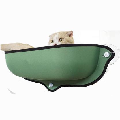 DEWEL ハンモック 猫 窓 吸盤 猫窓枠座り台 ウィンドウベッド 耐荷重13kg マット付き 日向ぼっこ ペットベッド 取り付け簡単