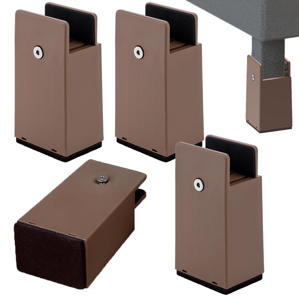 DEWEL こたつあし 継ぎ足し テーブル 脚 高さを上げる 4個セット 継ぎ足 机 高さ調整 0mm~50mm幅調節 机 たかさ調節 高さ