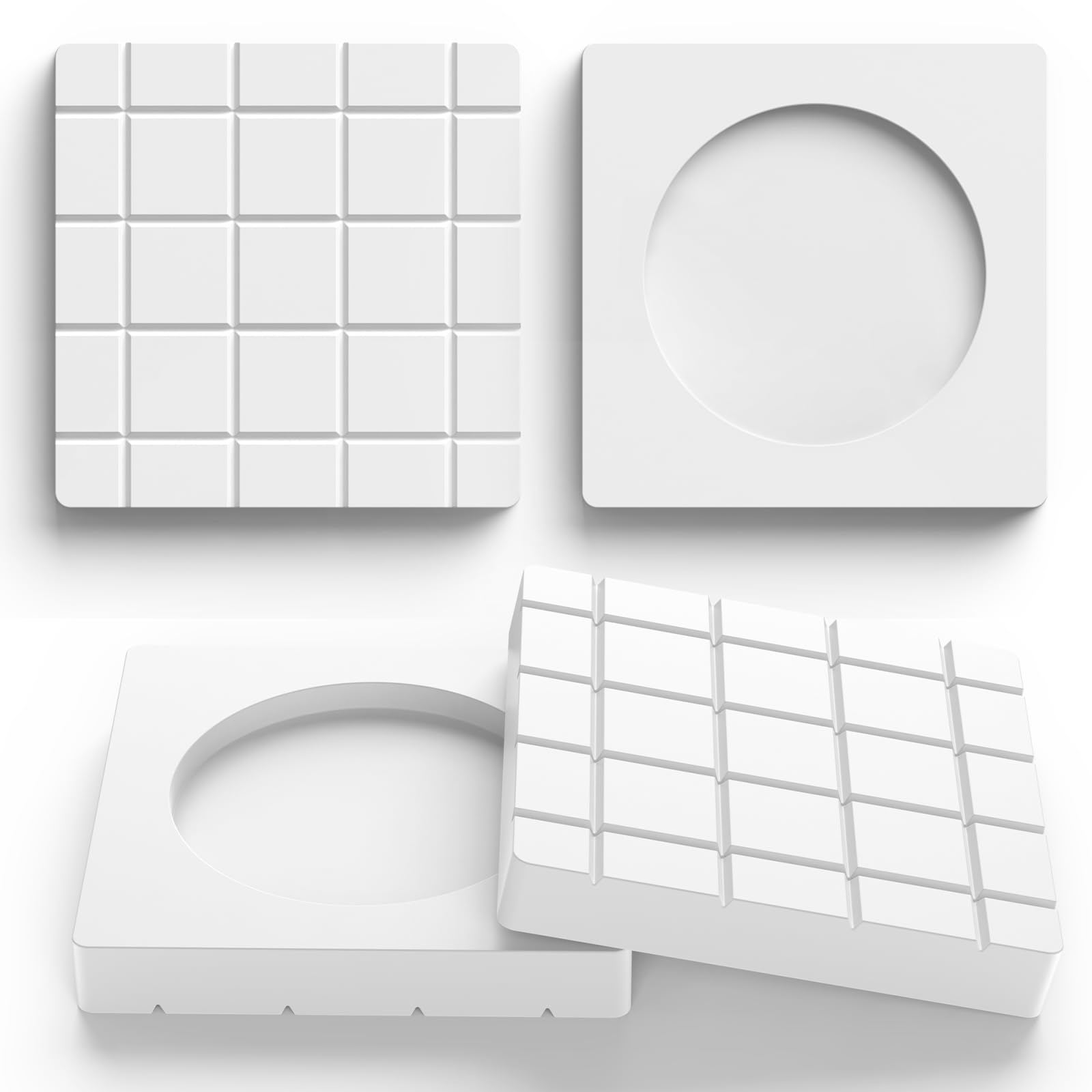 DEWEL 洗濯機 防振ゴム 振動吸収 揺れ防止 ホワイト 4枚入り 防振防音 防振マット 滑り止め 振動軽減 天然ゴム