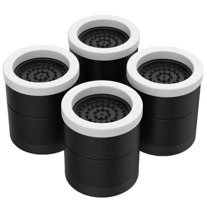 DEWEL 洗濯機かさ上げ台 高さ調節 継ぎ足 二層4個入り 防振ゴム 大型家電家具対応 振動騒音軽減 滑り止め 床に傷防止 かさあげ こたつ テーブル