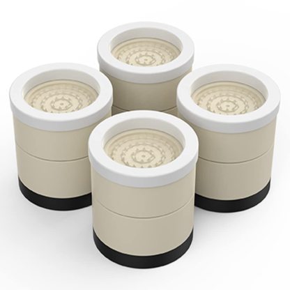 洗濯機かさ上げ台 防振パッド 洗濯機防振パッド 二層4個入り 家電家具用増高足 高さ調節 ノイズ低減 騒音防止 重ねて使用可能 洗濯機/冷蔵庫/ソファー/テーブル/ベッドの高さをあげる 日本語説明書付き…