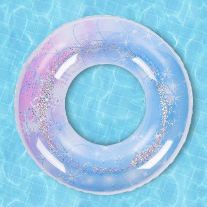 浮き輪 厚手 プール スイミング 水遊び キラキラ 可愛い 子供用 大人用 ラメ入り 海 夏 プール 強い浮力 [並行輸入品]