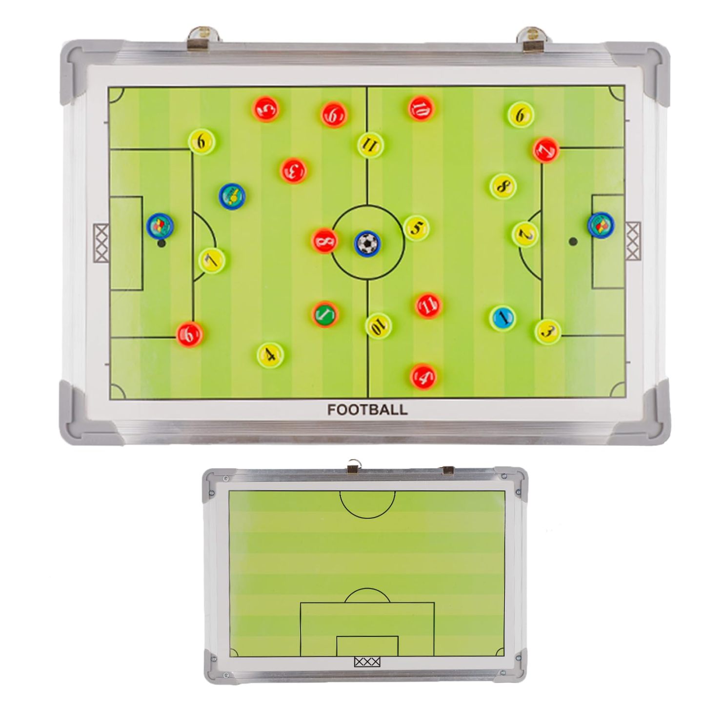 DEWEL アルミニウム合金 サッカーボード 作戦ボード 作戦盤 コーチングボード マグネット 専用ペン付き 戦略指導 戦術ボード 作戦板 タクティックボード