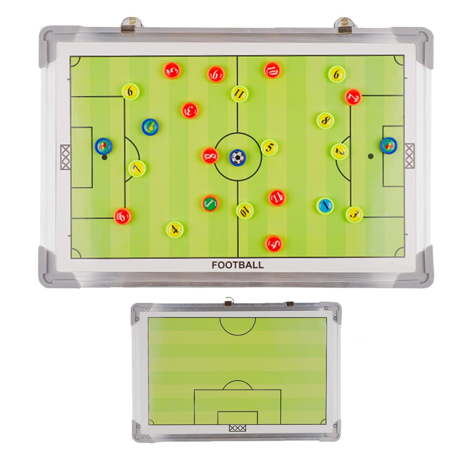 DEWEL アルミニウム合金 サッカーボード 作戦ボード 作戦盤 コーチングボード マグネット 専用ペン付き 戦略指導 戦術ボード 作戦板 タクティックボード