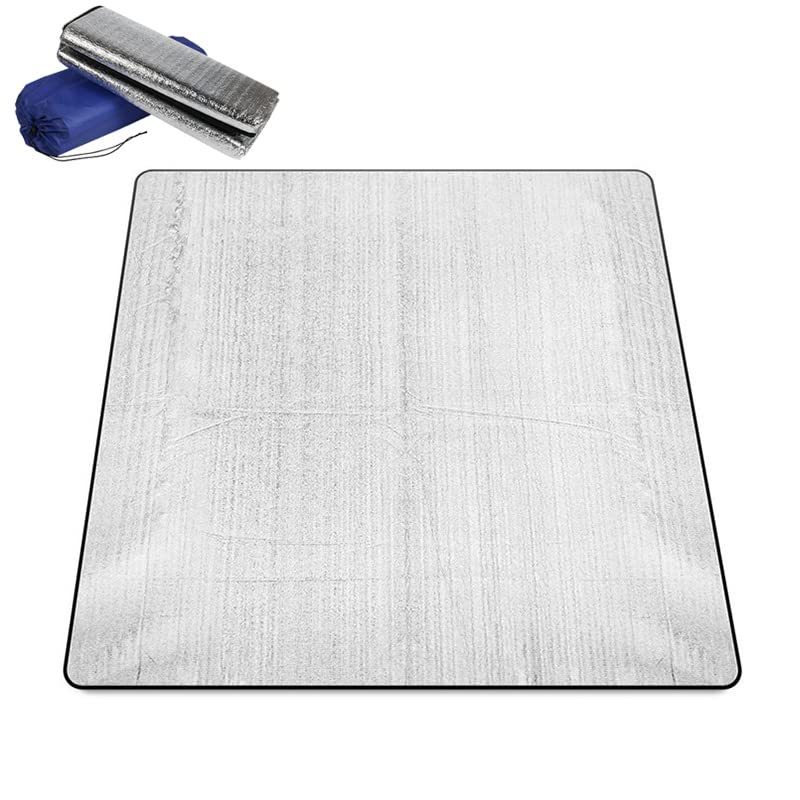  アルミシート 銀マット キャンプ用 200cmx200cm DEWEL 保温 防水 防災 洗える レジャーシート テントマット ピクニックシート アルミマット 断熱 両面アルミ蒸着 ピクニックシート コンパクトロール式収納 車中泊 プール 収納袋付