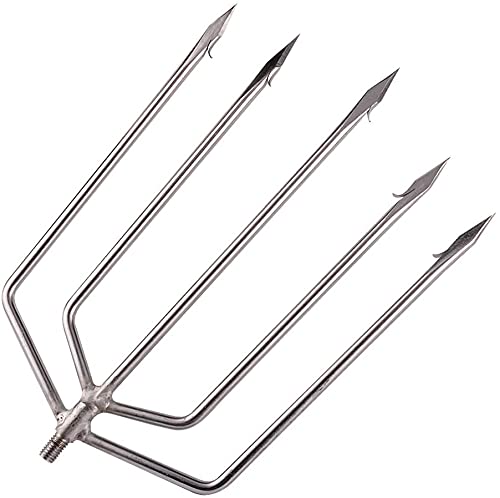 銛 5又7又 魚突き フォーク 銛先 手銛 軽量 防サビ フォーク お釣り フィッシング スピア ヤス ダイビング モリ 素潜り 水中/海水/川適用