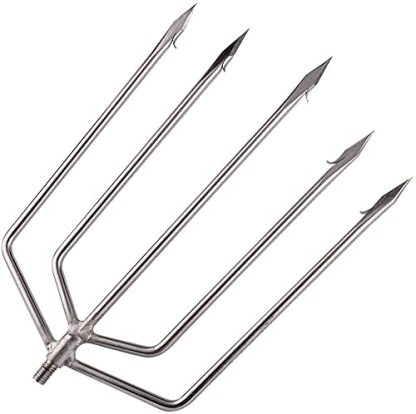 銛 5又7又 魚突き フォーク 銛先 手銛 軽量 防サビ フォーク お釣り フィッシング スピア ヤス ダイビング モリ 素潜り 水中/海水/川適用