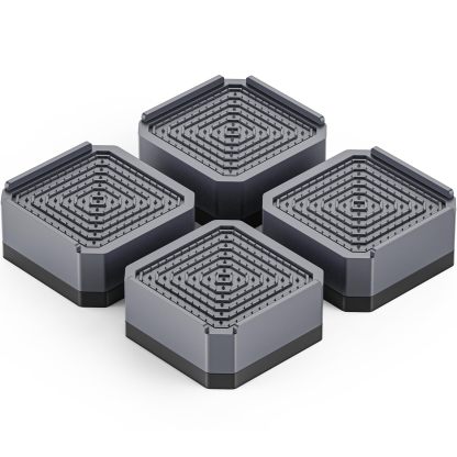 洗濯機 かさ上げ台 高さ調節 底上げ 防振ゴム 洗濯機置き台 防振ゴム 4個入り 耐荷重約500kg 防振 振動騒音吸収 滑り止め 水たまり防止 グレー 一層（H4cm）