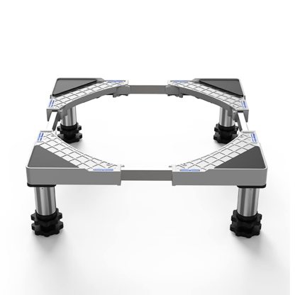 洗濯機 台 冷蔵庫置き台 18~21CM高度調節 ステインレス製 防振パッド付き 増大増高ジャッキ付き 耐荷重約500kg 伸縮式 幅奥行 44.5～68cm 昇降可能置き台 かさ上げ 高さ調節 減音防振 調節簡単 (増高18~21CM・耐荷重500KG)