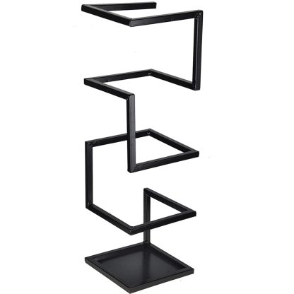 傘立て かさたて 傘入れ スリム おしゃれ かさラック アンブレラスタンド 傘置き 長傘/折りたたみ傘収納 玄関 靴ベラ収納 レインラック ブラック 幅17.5x奥行17.5x高さ58cm