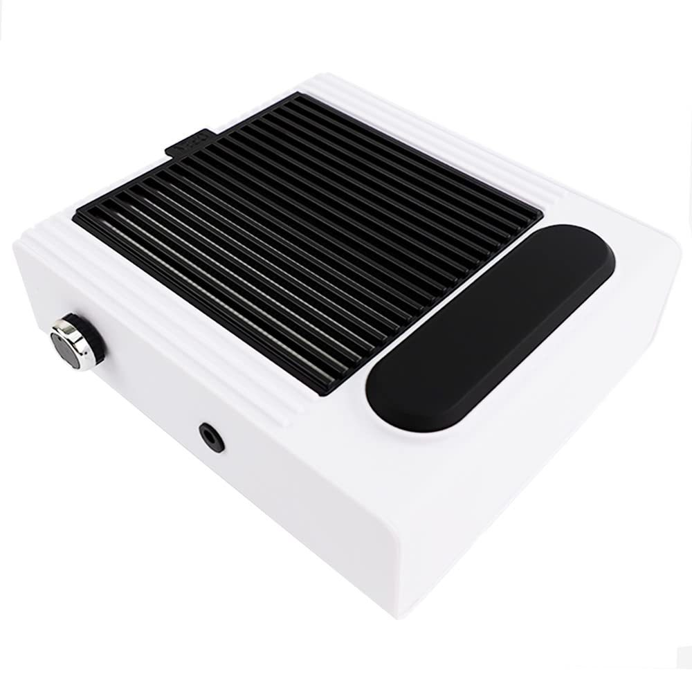 DEWEL ネイル集塵機 卓上集塵機 ネイルダストコレクター 吸収力調整可能 80W強い吸収力 4500rpm回転数 64-76dB静音 手首が保護でき マットが付き 交換用フィルター付き 掃除簡単 説明書付き ネイルマシン ネイルオフ ジェルネイル オフ