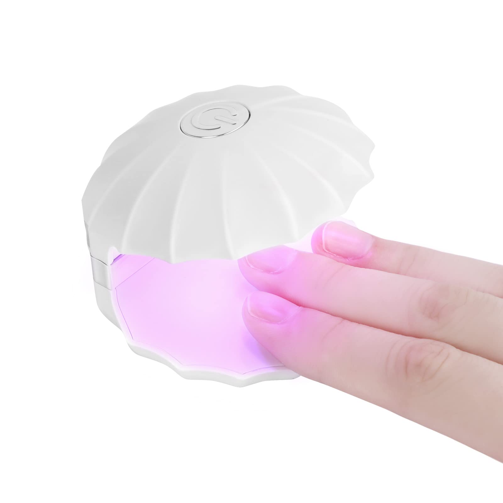 ネイルライト ネイルドライヤー ハンディライト UVライト 18W 5LEDs 充電式 LEDネイルドライヤー バッテリ 持ち運びやすい ジェルネイル LEDライト 硬化ライト 60秒タイマー設定あり ジェルネイル用 レジン用 レジンクラフト用 ホワイト 可愛い